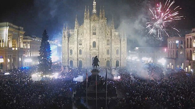 Novoron oslavy v italskm Miln (1. ledna 2024)