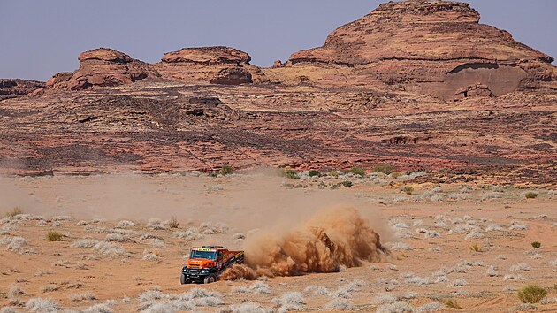 Martin Mack s tahaem Iveco v 1. etap Rally Dakar 2024.