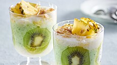 Tapiokov� pudink s kiwi a ananasem
