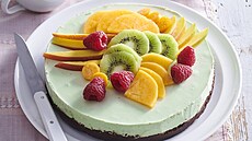 Nepe�en� cheesecake s �ajem matcha