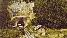 Provoz na elezniní trati v úseku mezi Brnem a Blanskem ve 20. letech 20....