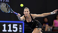 Tenistka Karolína Plíková na turnaji v Brisbane.