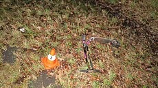 Nehoda auta a kolobky na Nymbursku.