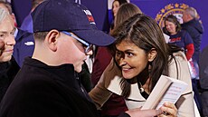 Nikki Haleyová bhem kampan v New Hampshire (2. ledna 2024)