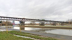Most Ervína pindlera v Roudnici nad Labem. (3. ledna 2024)