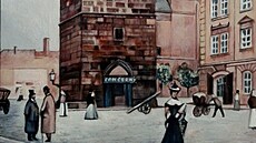 Petrská zvonice s výv�sním �títem Jan �erný