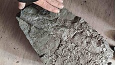 Doklad toho, �e byli p�i ra�b� metra nalezeni velcí hlavono�ci.  Na fotografii...