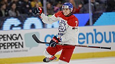Obránce Tomá� Cibulka zvý�il proti Kanad� na 2:0.