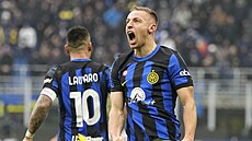 Davide Frattesi slaví rozhodující gól proti Veron�.