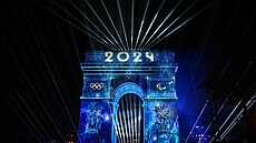 Novoroní oslavy ve francouzské Paíi (1. ledna 2024)