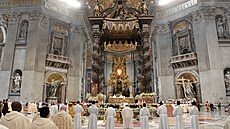 Pape Frantiek ve Vatikánu vedl novoroní mi. (1. ledna 2024)