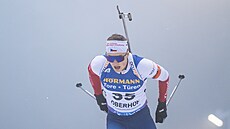 eský biatlonista Jakub tvrtecký ve sprintu Svtového poháru v Oberhofu.
