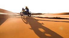 Motocyklista Martin Michek ve 2. etap Rallye Dakar 2024.