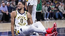 Tyrese Haliburton z Indiana Pacers se zranil v zápase s Boston Celtics.