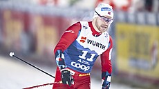Haavard Solaas Taugböl z Norska bhem sprintu v Davosu