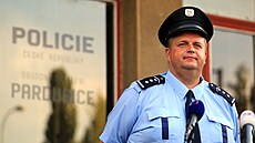 Nám�stek krajského �editele Policie �R Ji�í Karásek na tiskové konferenci k...