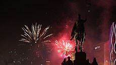 Novoro�ní oh�ostroj nad Prahou (1. ledna 2024)