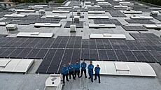 Fotovoltaika o výkonu 660 kWp na ploché stee logistického centra. Realizace...