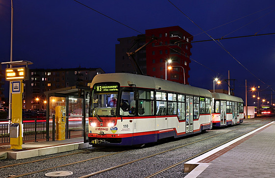 Konená zastávka U Kapliky v Olomouci, kam míila tramvaj íslo 5, jejich...