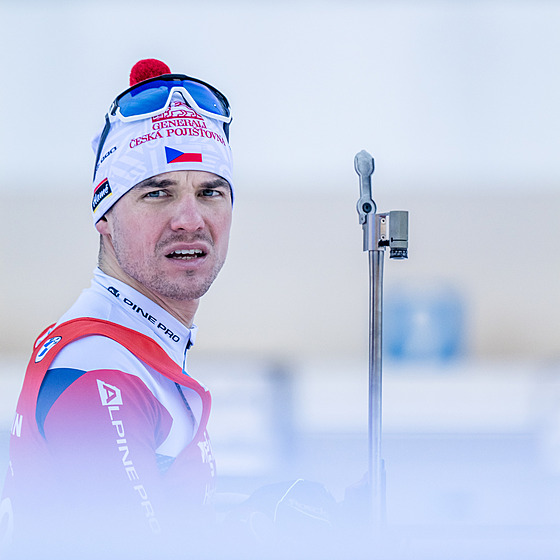 Michal Kr�má� b�hem nást�elu v Ruhpoldingu