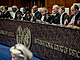 Soudci Mezinrodnho soudnho dvora (ICJ) ped projednvnm aloby Jihoafrick...