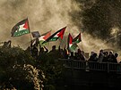 Seattle. Demonstrace propalestinských aktivist za pímí v Gaze (9. ledna...