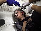 Palestinská holika zranná pi izraelském ostelování Gazy (6. ledna 2024)