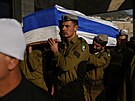 Poheb izraelského vojáka ve vesnici Maghar (3. ledna 2024)