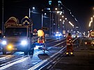 Uzaven Libesk most v Praze (11. ledna 2024)