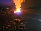 Erupce sopky na jihozápad Islandu. (14. ledna 2024)