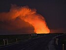 Erupce sopky na jihozápad Islandu. (14. ledna 2024)