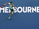 Kazaská tenistka Jelena Rybakinová bhem 1. kola Australian Open.