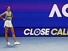 eská tenistka Karolína Plíková bhem 1. kola Australian Open.