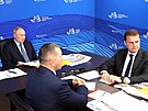 Ruský prezident Vladimir Putin poádá videokonferenci o hospodáském rozvoji na...