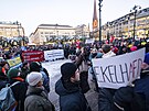 V Hamburku se na demonstraci proti krajní pravici a stran Alternativa pro...