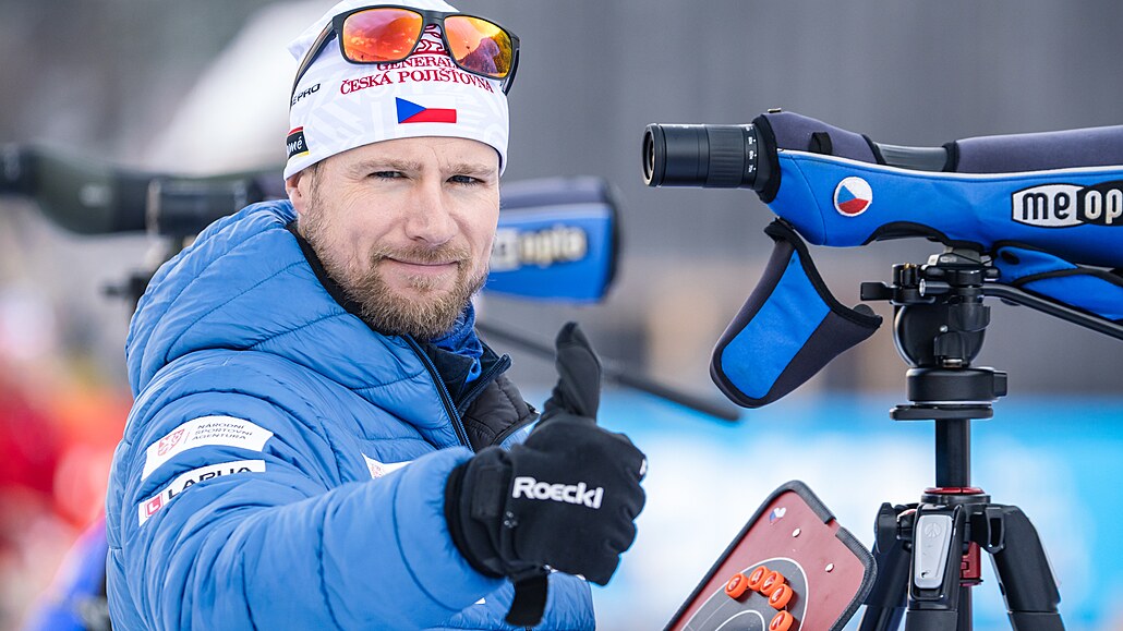 Matt Emmons na biatlonové st�elnici