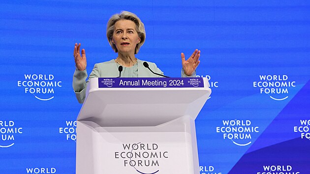 Ursula von der Leyenov na Svtovm ekonomickm fru v Davosu (16. ledna 2024)