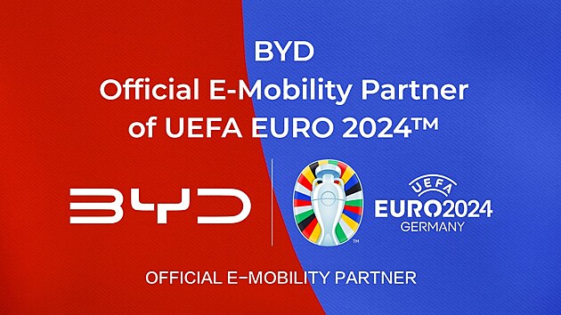 BYD je partnerem mistrovstv Evropy ve fotbale, kter se kon v Nmecku v ervnu a ervenci 2024.