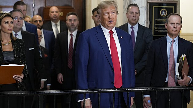 Americk� exprezident Donald Trump u soudu v New Yorku (11. ledna 2024)