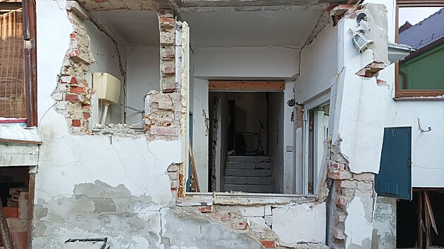 Exploze plynu poni�ila d�m v Kamenn�m �jezdu na �eskobud�jovicku (13. ledna 2024)