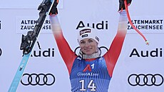 výcarská lyaka Lara Gutová-Behramiová slaví vítzství v super G  ve...