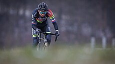 Michael Boro na trati cyklokrosového mistrovství republiky v Táboe