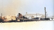 Nehoda letadla v Hostivici, kterou nep�e�ilo 13 lidí. (12. ledna 1954)