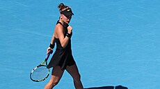 Sára Bejlek se hecuje v prvním kole Australian Open.