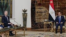 Americký ministr zahranií Antony Blinken jednal s egyptským prezidentem...