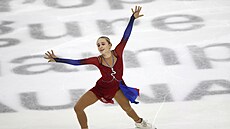 �eská krasobrusla�ka Barbora Vránková v krátkém programu na ME v Kaunasu.