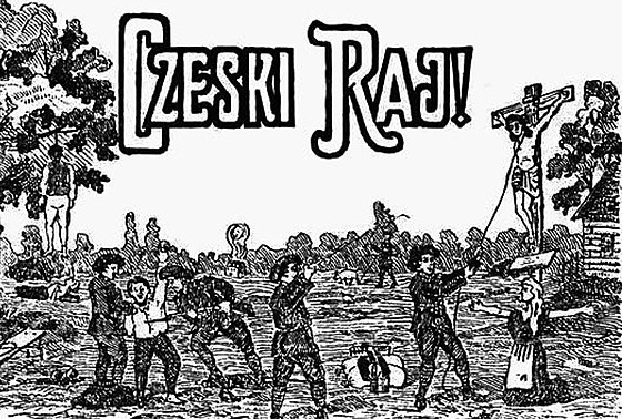 Proti�eský polský leták, jen� ukazuje �eskoslovenské síly jako vrahy a...