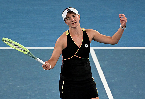 Zklamaná Barbora Krejíková ve tvrtfinále Australian Open