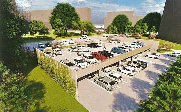 V Písku plánují na sídlišti Jih vystavět nové etážové parkoviště s 200 místy....