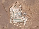 Základna Tower 22 v Jordánsku na satelitním snímku z íjna 2023